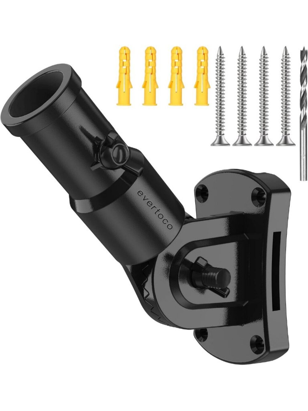 Sturdy 180° Adjustable Stainless Steel Flag Pole Bracket Mount for Outdoor Use